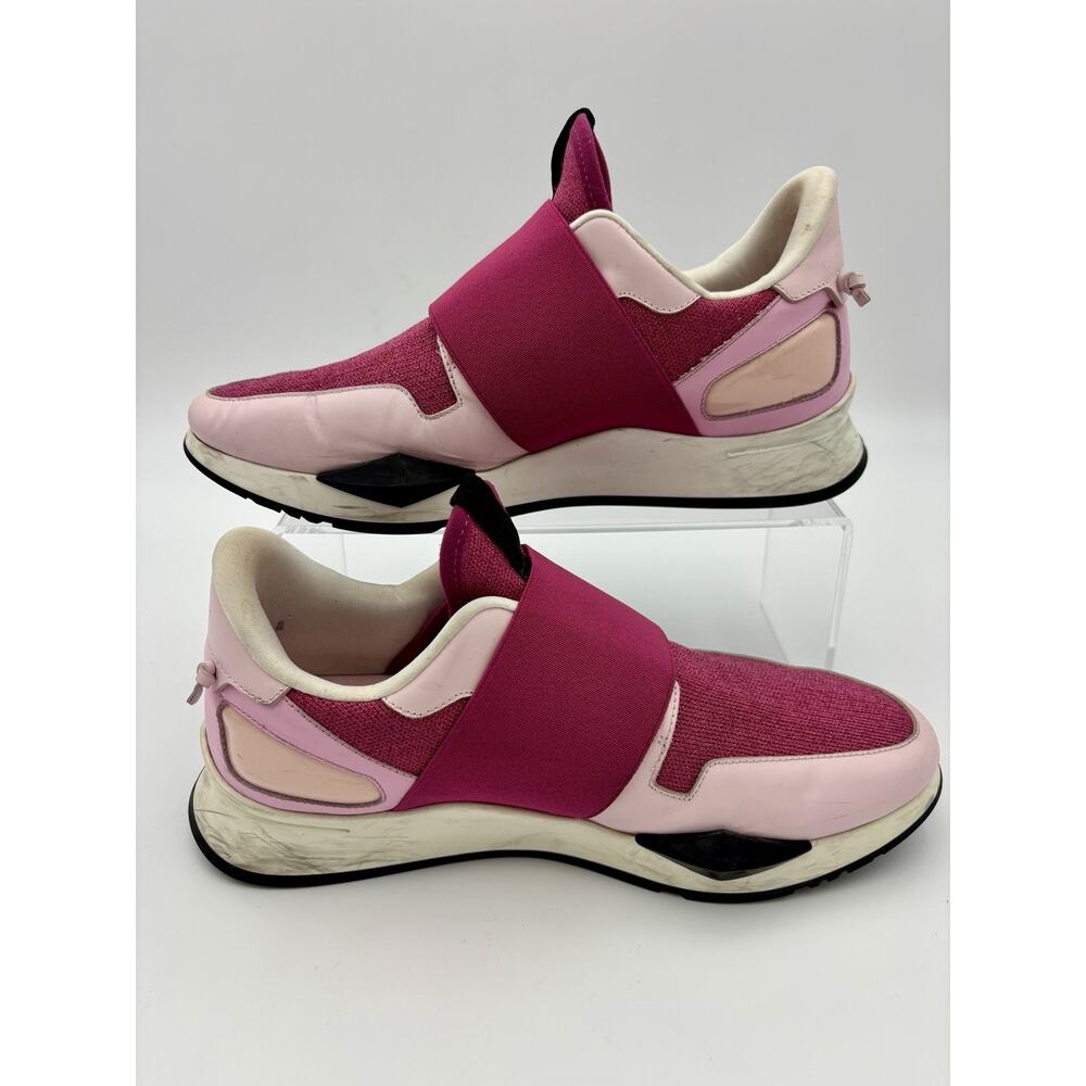 Authentic Givenchy Star Runner Sneakers Pink Raspberry Size 8.5 Leather Elastic - Picture 16 of 16